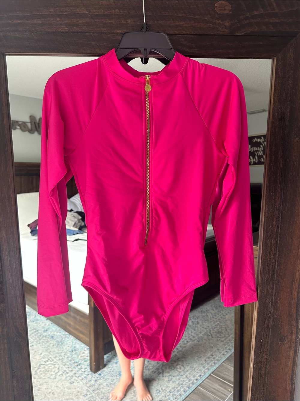 Lilly Pulitzer Long Sleeve One-Piece Swimsuit - Fuchsia Pink